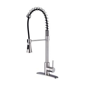 Single Handle Commercial Modern Spring High Arc Kitchen Faucet Single Handle Commercial Modern Spring High Arc Kitchen Faucet